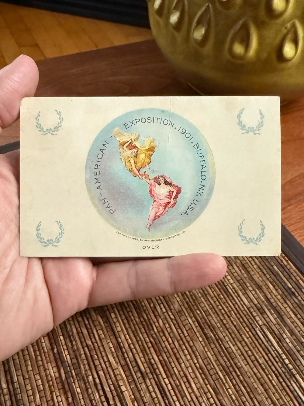1901 Pan American Exposition Advertising Card Postcard Art Nouveau Victorian